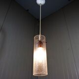 Lampe suspendue vintage en verre Kaiser Leuchten, années 1960