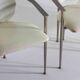 Postmodern dining chairs in steel and white leather, Belgium 1980s