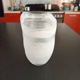 Triangular matte glass vase