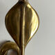 Large brass cobra wall candle holder