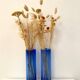 Lot de 2 vases vintage en verre bleu cobalt