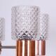 Mid-Century Chandelier in Chrome, Steel, Copper and Glass, Czech, 1960s