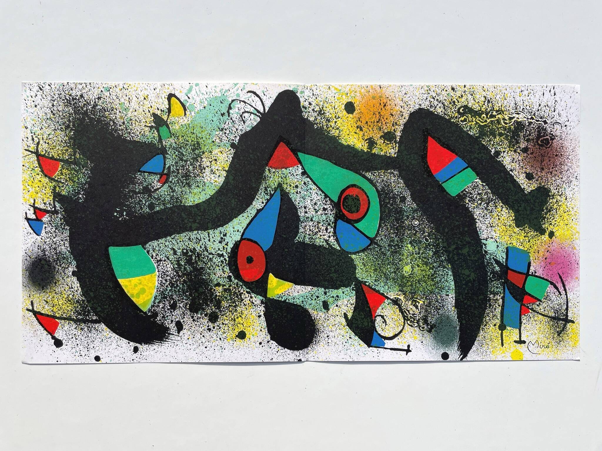 Joan Miró, “Surrealist Birds”. Vintage Litho 70s