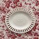 Dish in fine old earthenware, braided and openwork