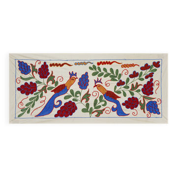 Tapis turc vintage noué à la main 44x96 cm