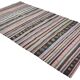 Large antique Anatolian kilim in pink and grey, 357 x 187 cm