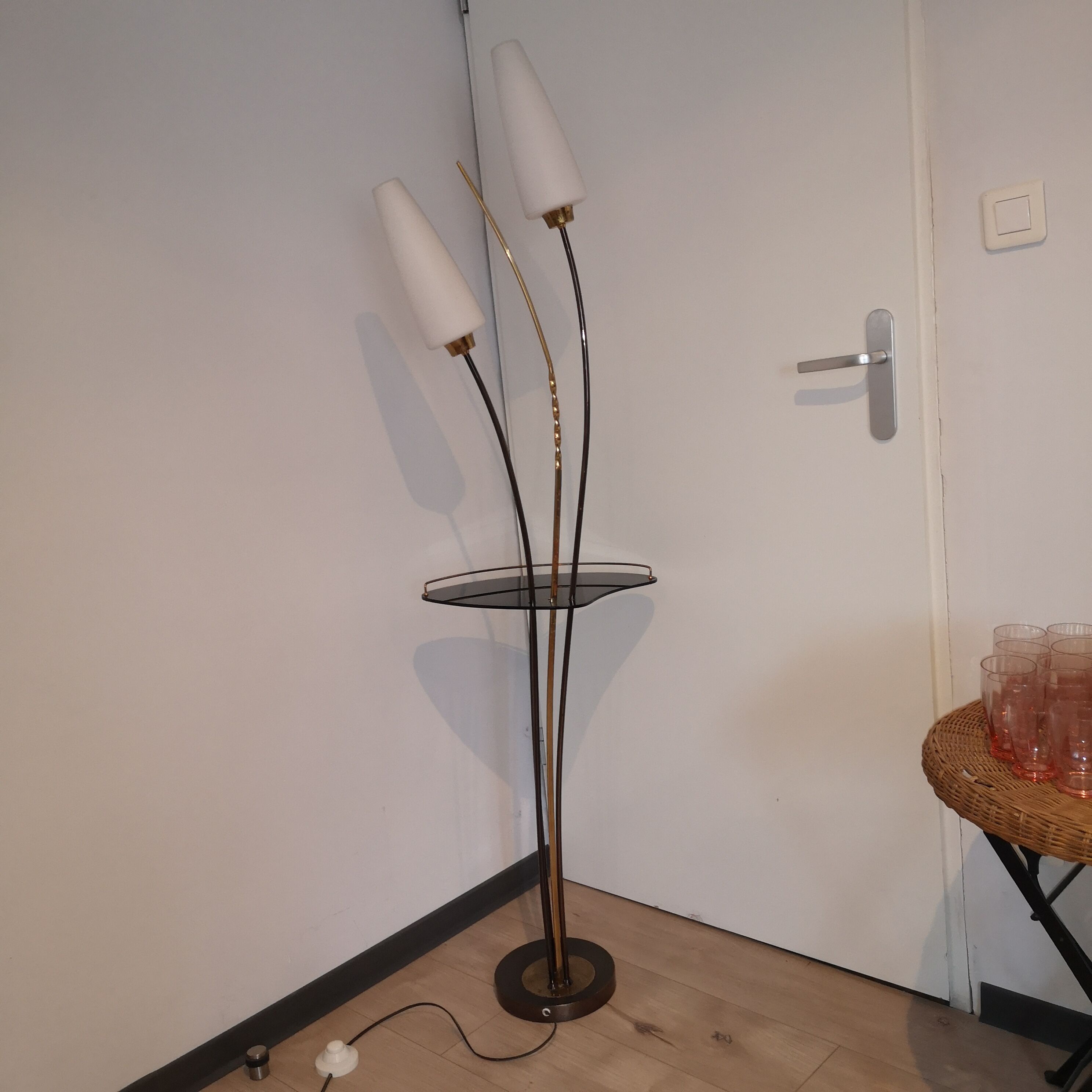 Lampadaire maison lunel rene mathieu vintage rétro 1950