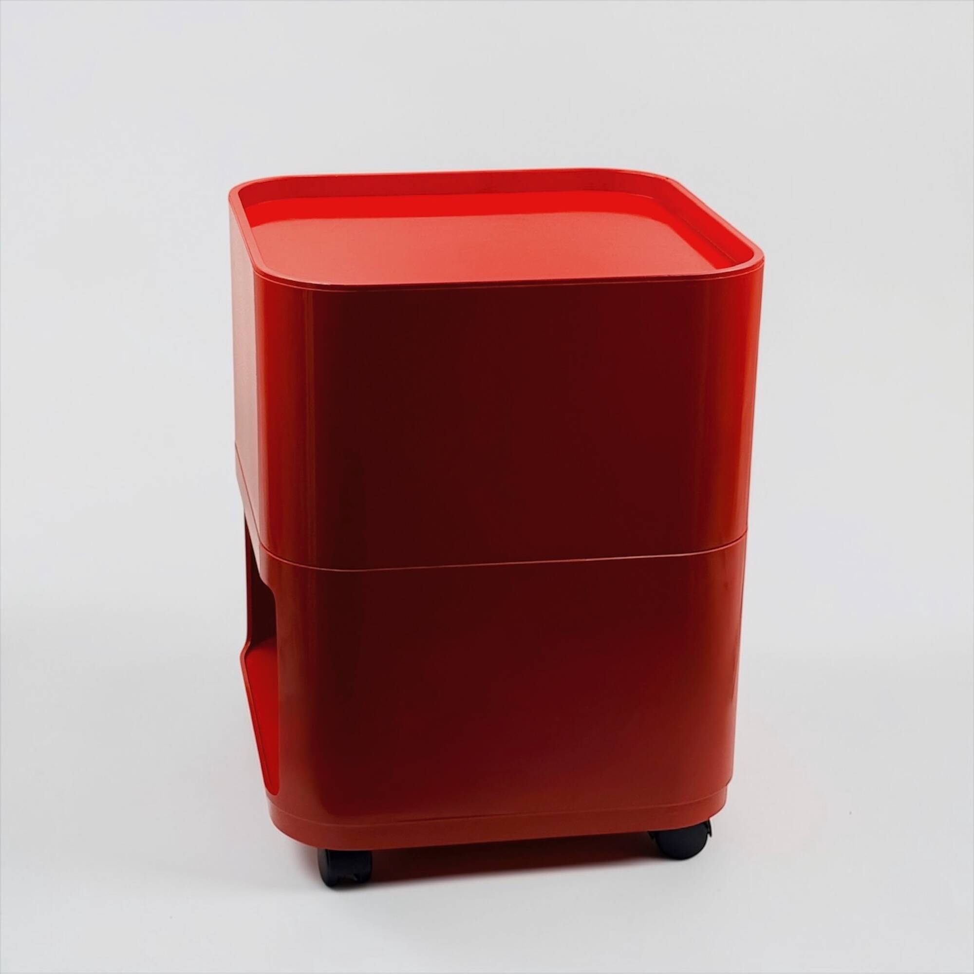Module de rangement Kartell rouge design italien des années 70