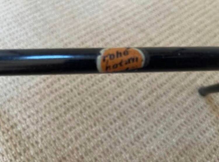 Chaise design en rotin, H. Broekhuizen pour Rohé Noordwolde, années 1960