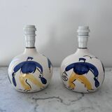 Pair of nautical-themed lamp bases