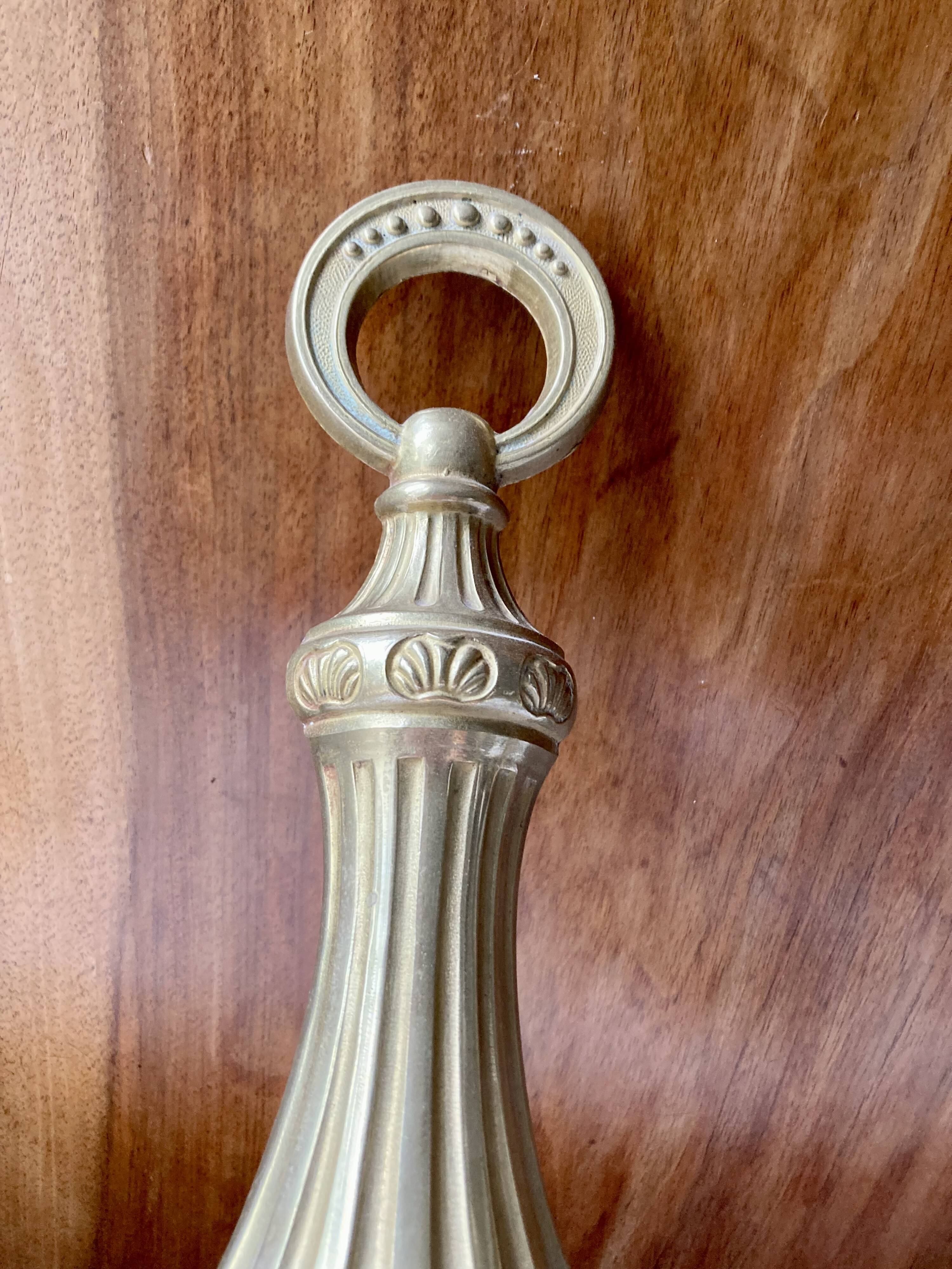 Pair of bronze wall lights