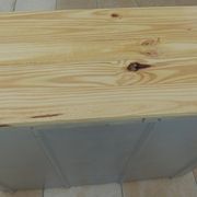 Industrial low metal furniture goes everywhere with wood top