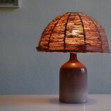 Vintage ceramic and wool lamp