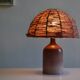 Vintage ceramic and wool lamp