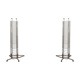 Set of 2 towers industrial metal furniture CD Italian design TBE