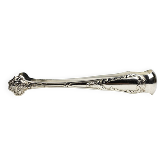 Christofle sugar tongs in silver-plated metal, Louis XV style, 19th century