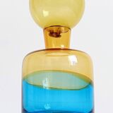 Sommerso Murano Art Glass Bottle In The Style of Flavio Poli for Seguso