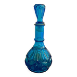 Vintage blue glass carafe
