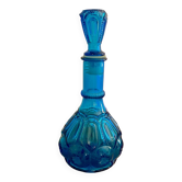Carafe en verre bleu vintage