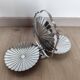 Vintage chrome-plated metal display stand for appetizers and petits fours