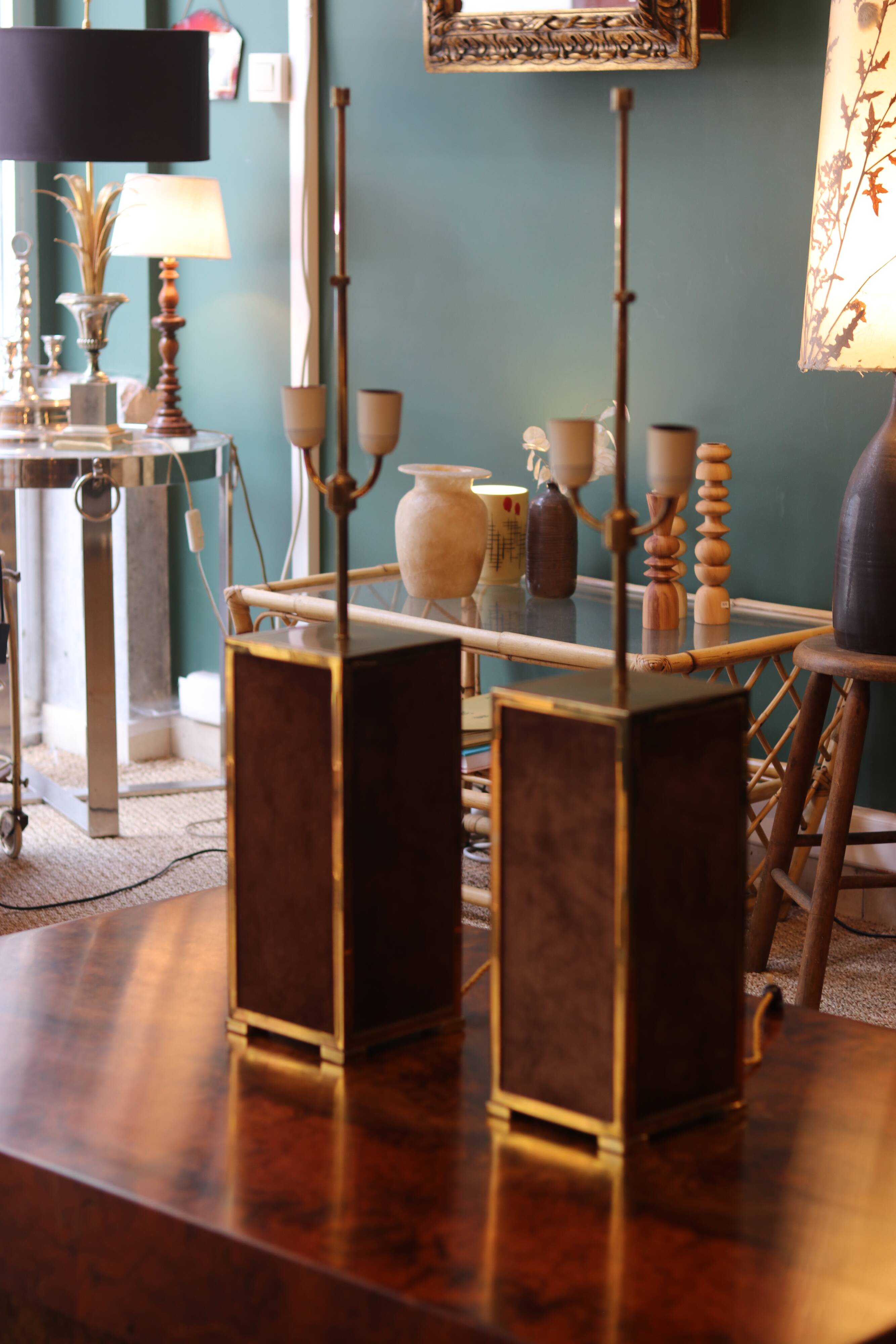 Important pair of lamps from the 70s