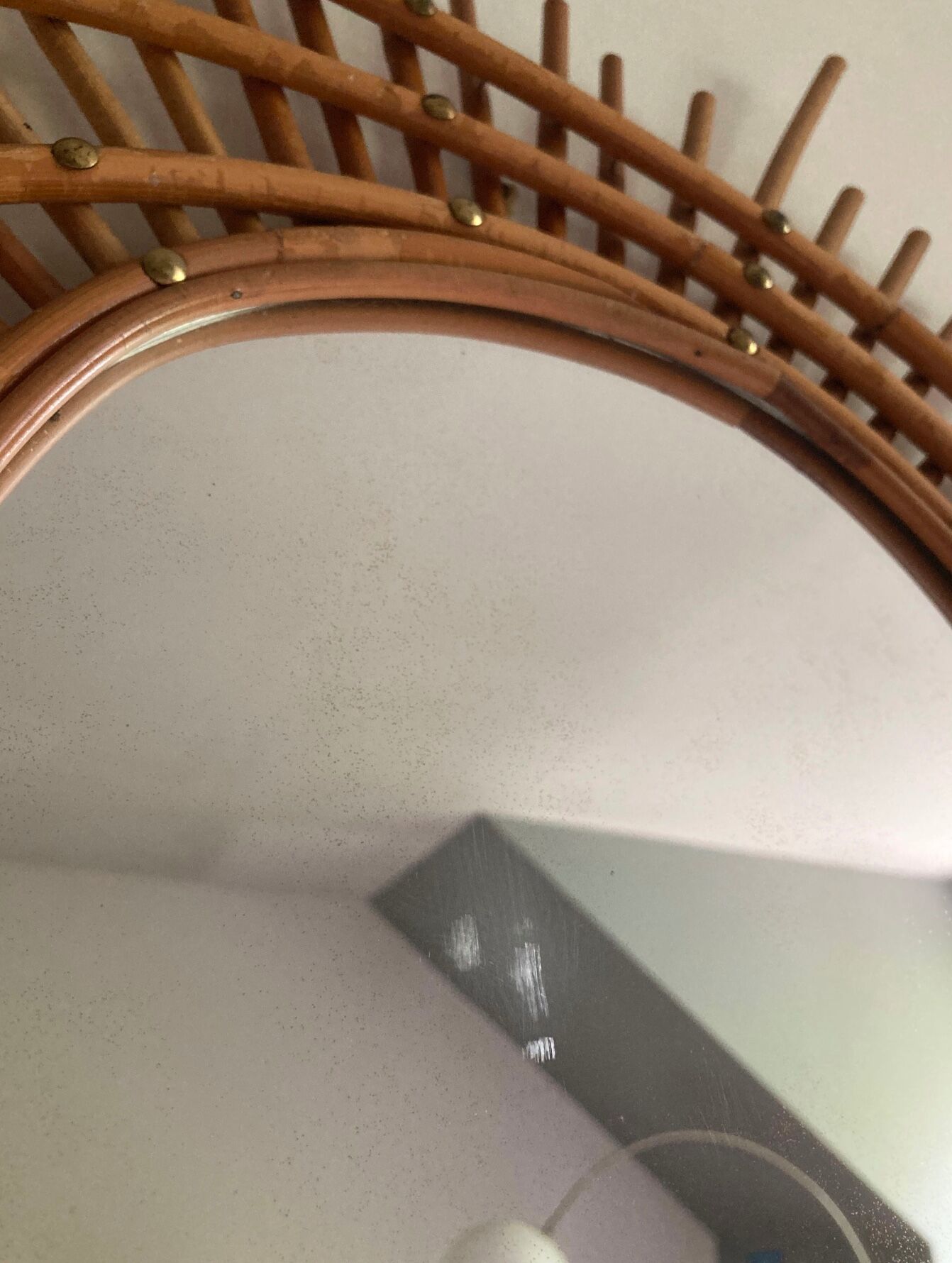 Vintage ortf rattan mirror