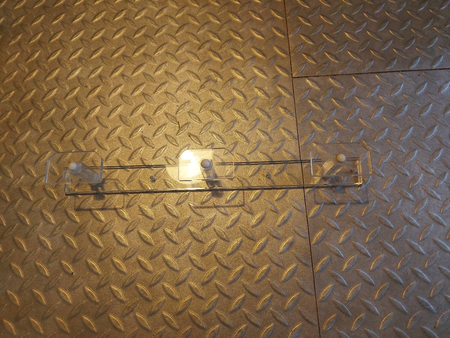 Vintage wall-mounted plexi coat rack