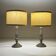Vintage metal table lamp, Italy 1960s, set of 2
