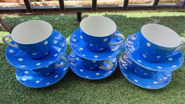 6 tasses à thé et sous-tasses anglaises TG Green