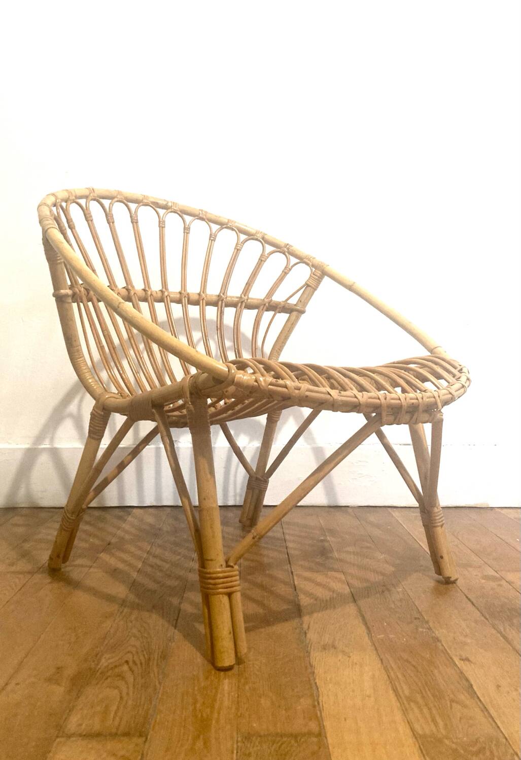 Pair of Rattan Armchairs - Shells