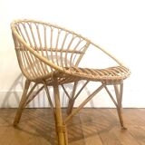 Pair of Rattan Armchairs - Shells