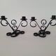 Vintage black wrought iron candlestick