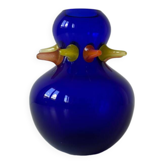 Cobalt Blue Vase Jori Suhajek Czech Bohemia