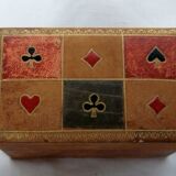 Card game BP Grimaud gilding collection card box leather box bridge