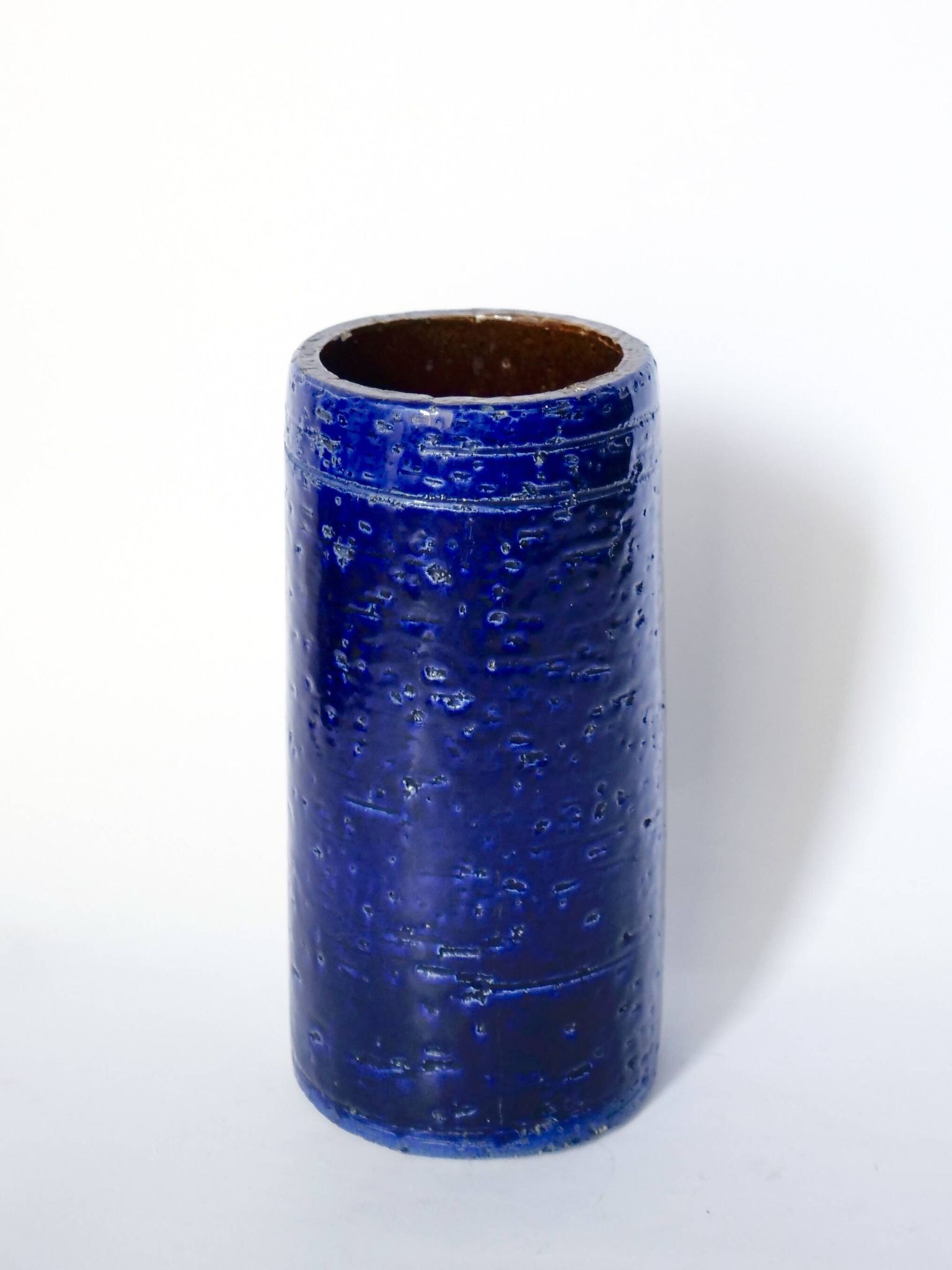 vase rouleau bleu Italie 1960