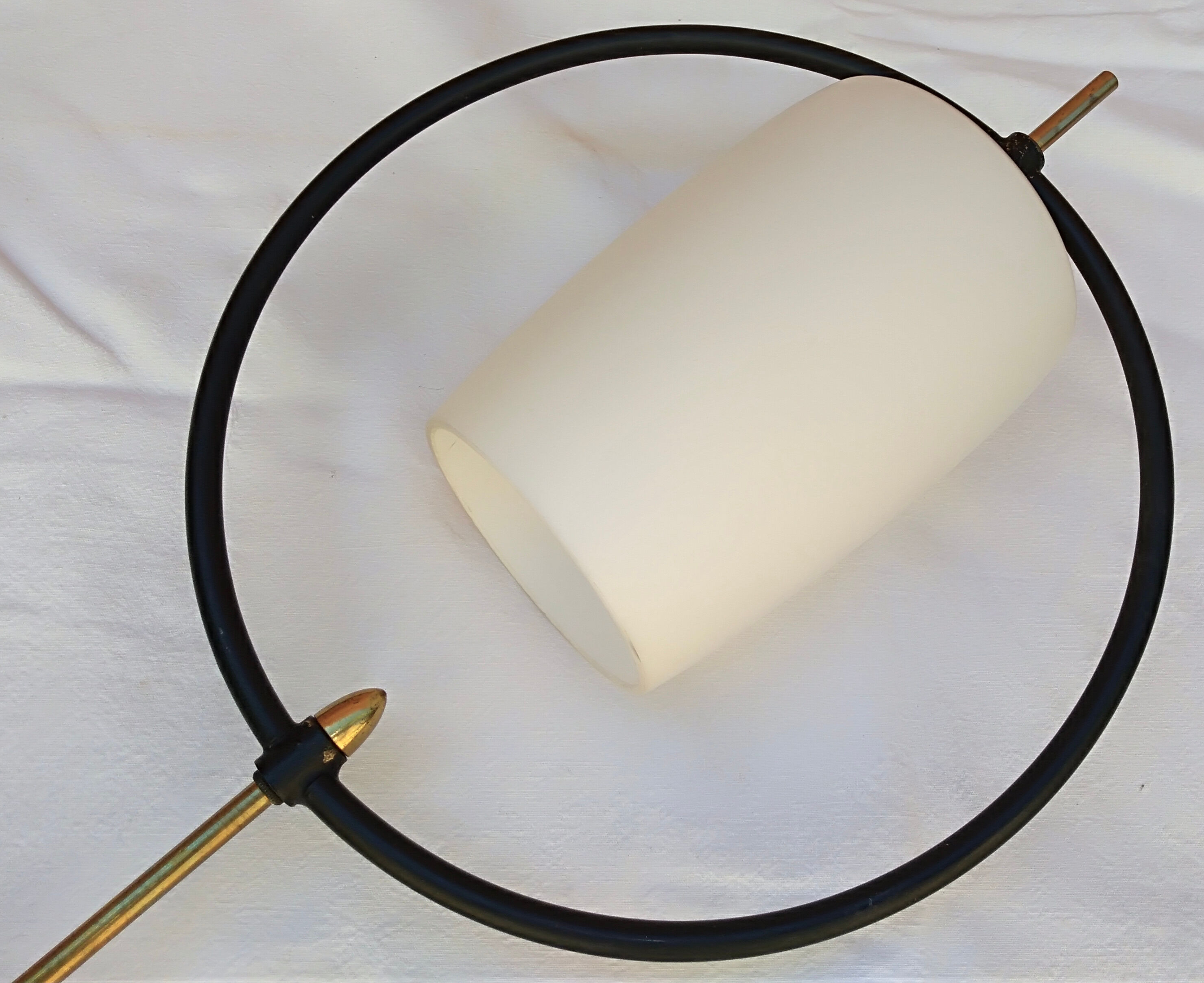 Glass and metal chandelier 60s