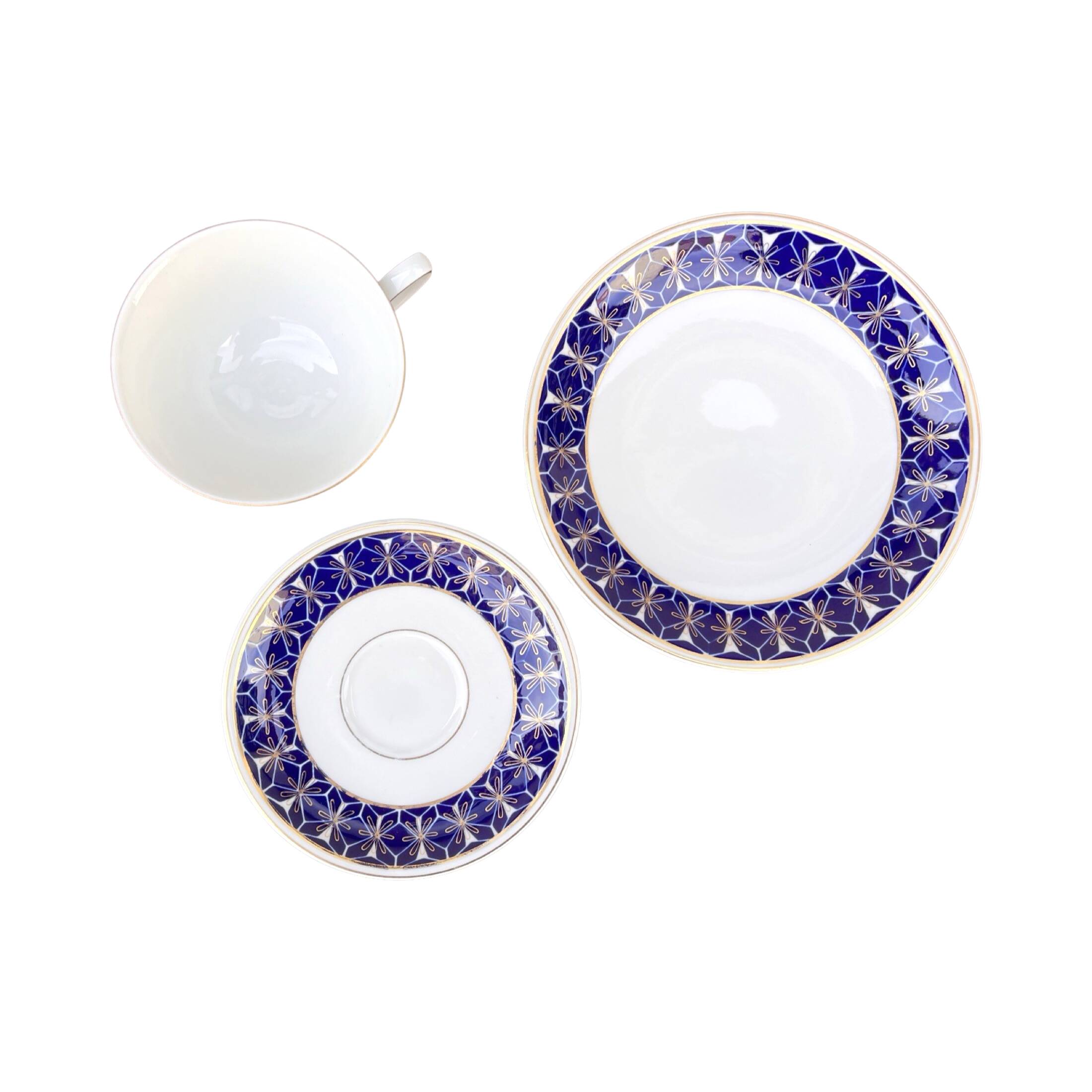 Trio, Lettin cobalt breakfast set, Germany 1970s.