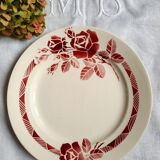 6 old flat plates mismatched in earthenware