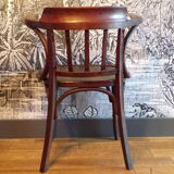 Vintage armchair in curved wood