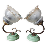 Set of 2 old wall lights