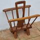 Vintage solid wood magazine rack, 1960s, Scandinavian style