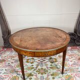 Louis XVI Style Speckled Mahogany Gueridon Table, 19th Century