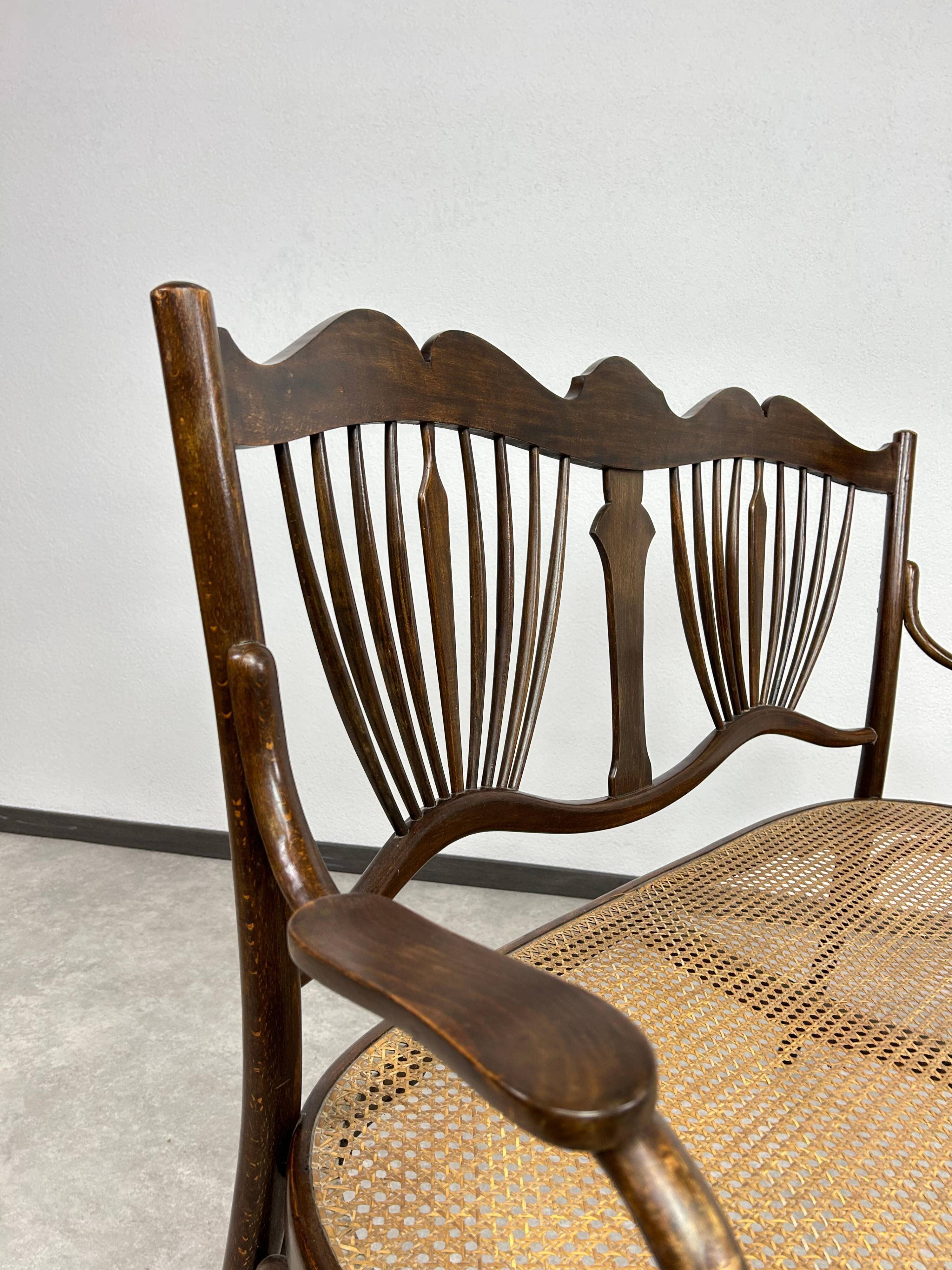Art Nouveau seating group by Fischel Austria