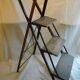 Industrial metal and wood workshop stepladder