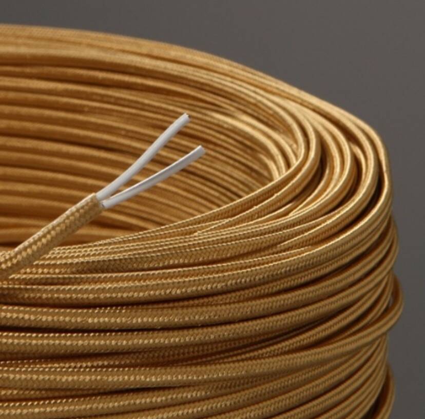 Stoneware lamp with its new 2M fabric cable