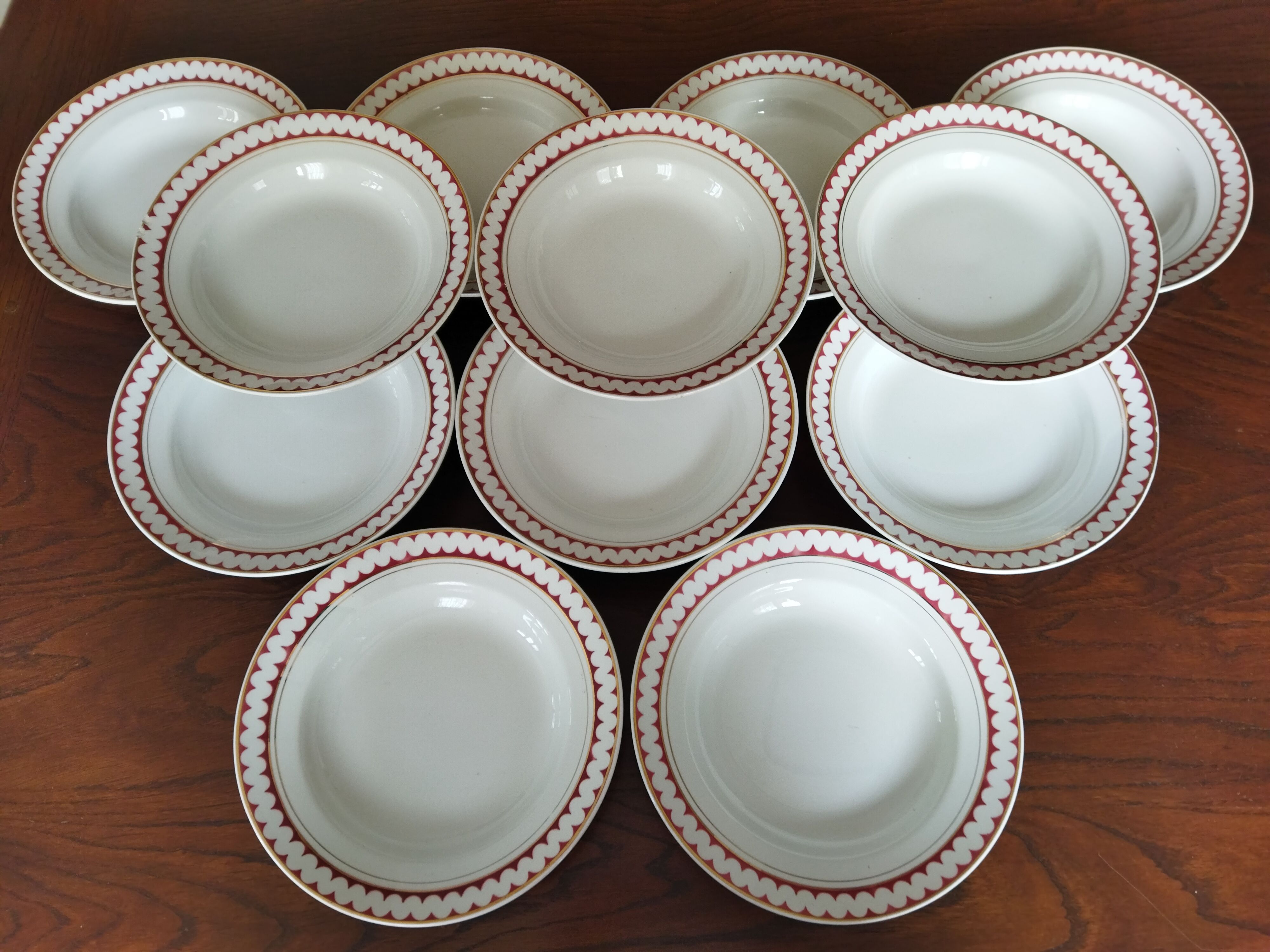12 K&G Lunéville soup plates, Madrigal model