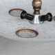 Unusual Saucer Style Mid-Century Pendant Light (2 available)