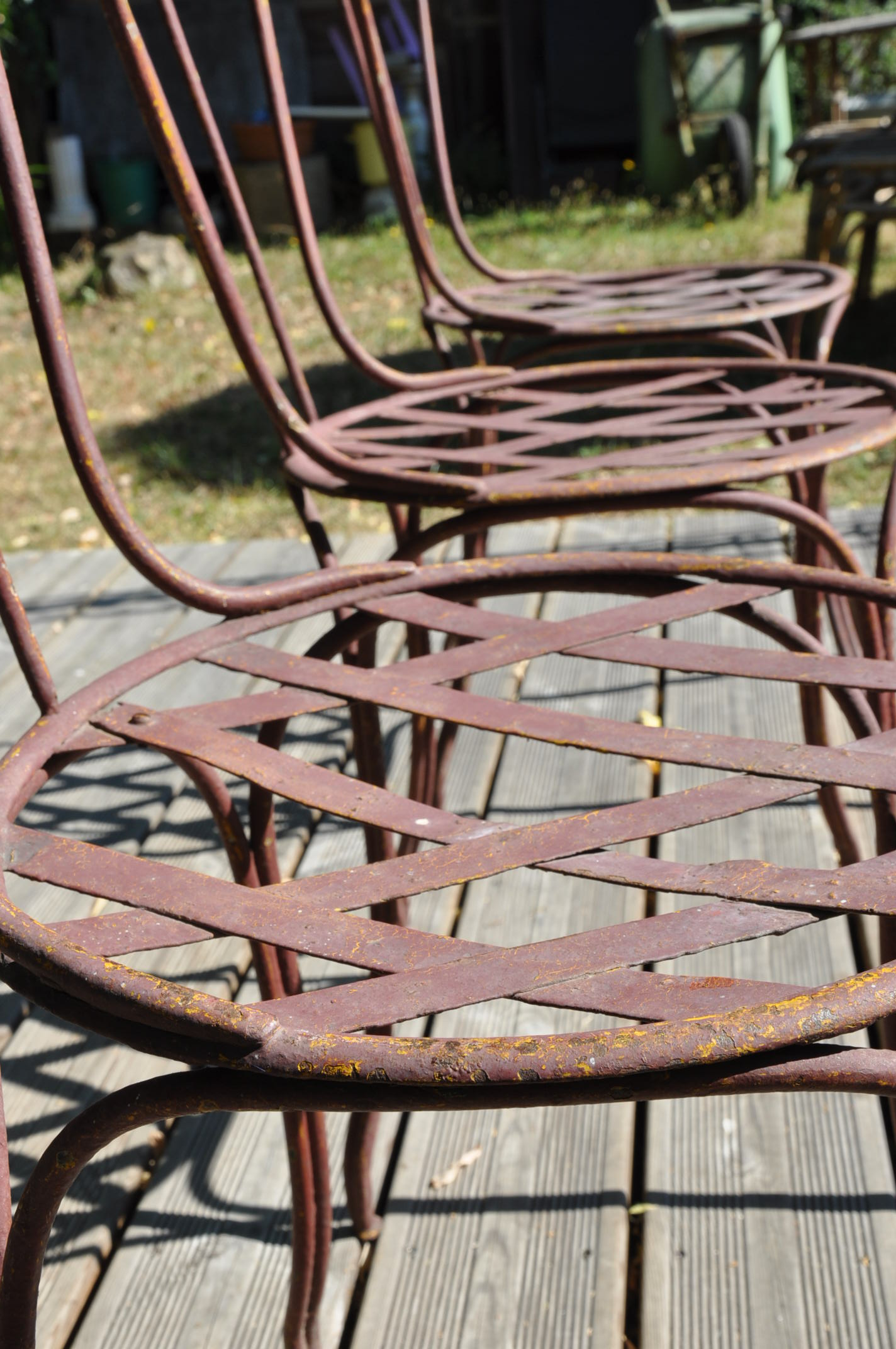 Set of 3 garden chairs