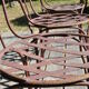 Trio de chaises de jardin
