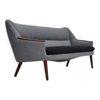 1960s, Danish sofa by Kurt Østervig model 58, completely reupholstered, furniture wool, teak wood.